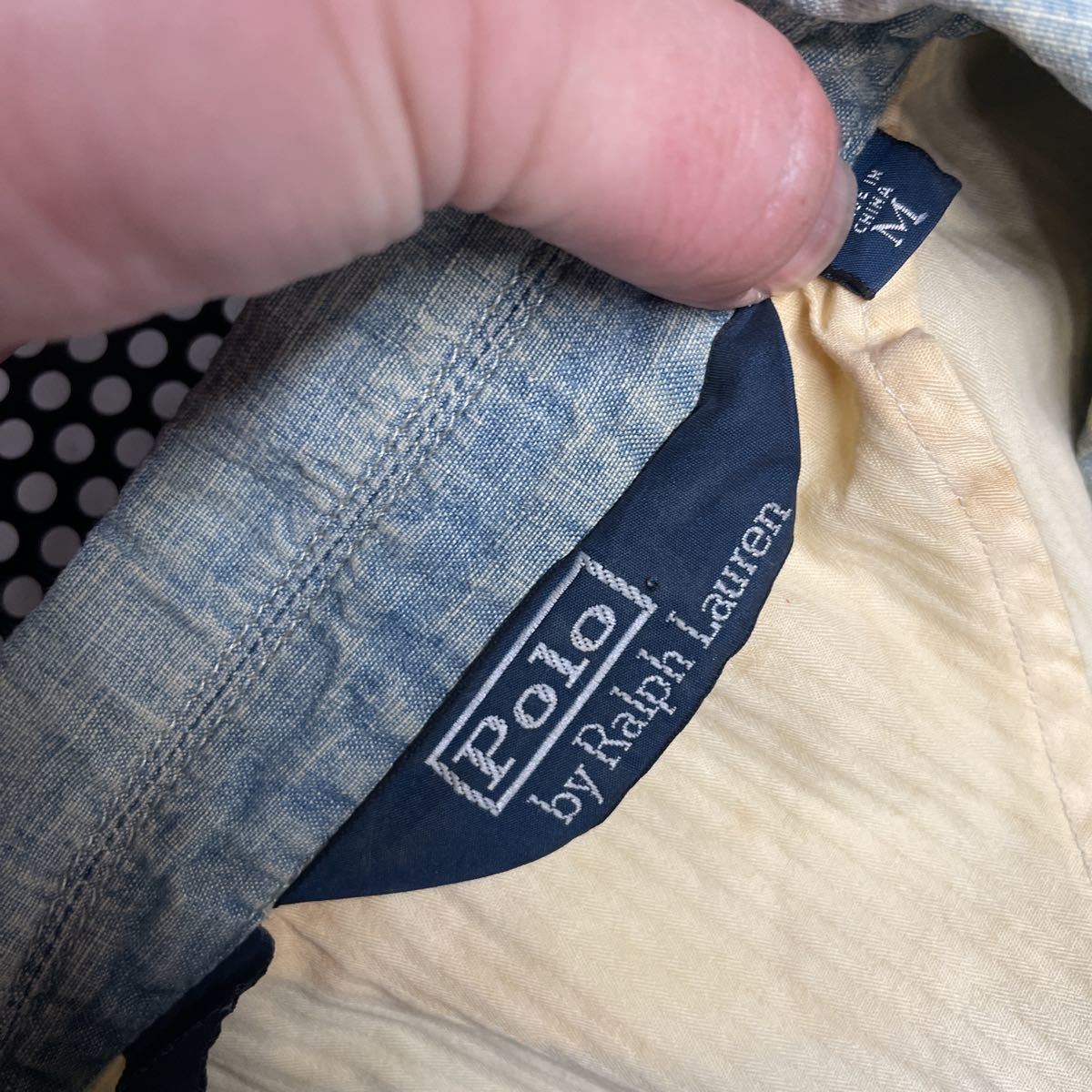 ラルフローレン Ralph Lauren シャンブレー生地 三つボタン ジャケット 