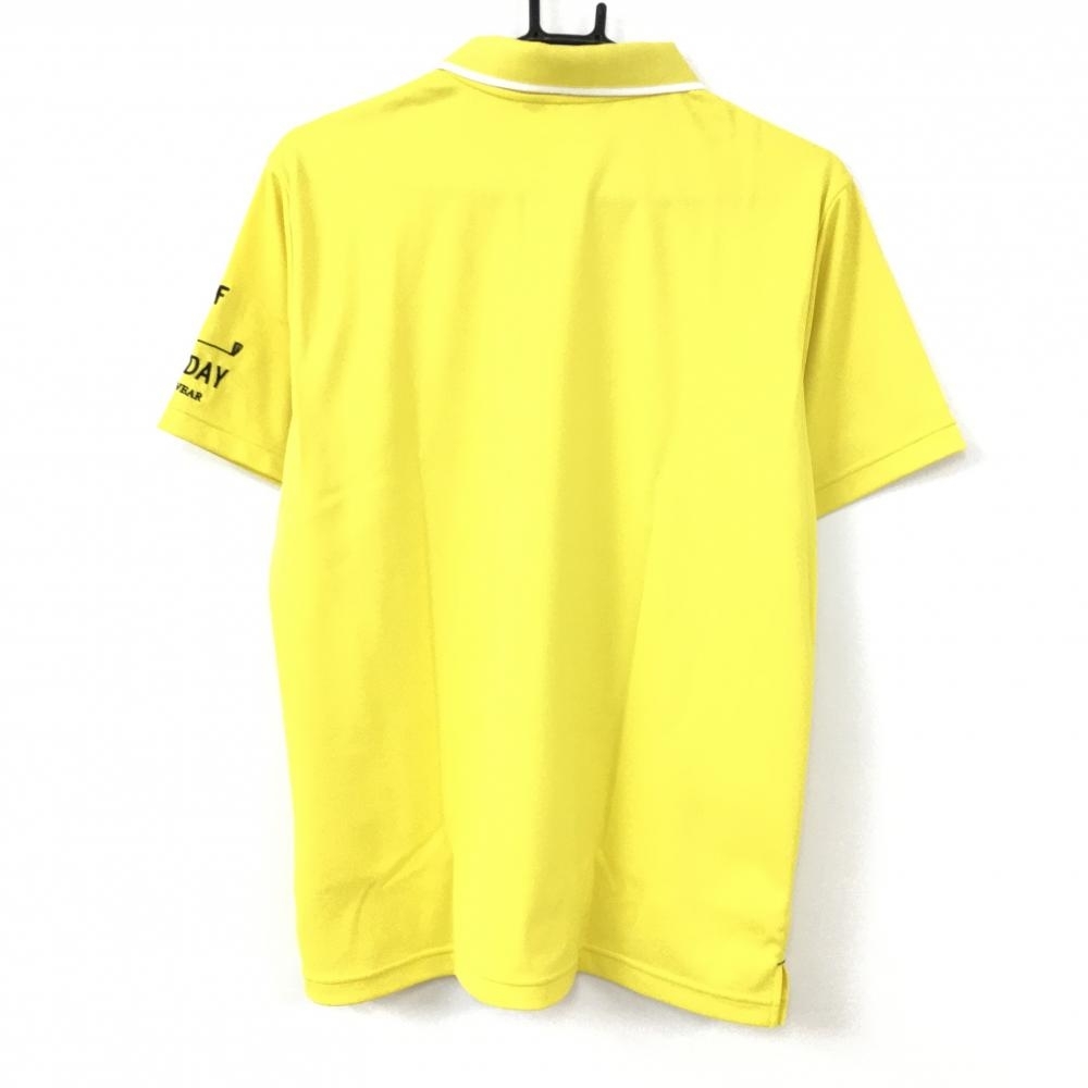 【超美品】Munsingwear マンシングウェア 半袖ポロシャツ イエロー×白 胸ポケット ペンギン刺しゅう メンズ L ゴルフウェア マンシングウェア 半袖ポロシャツ Munsingwear 総柄 メンズゴルフシャツ ブラック総柄