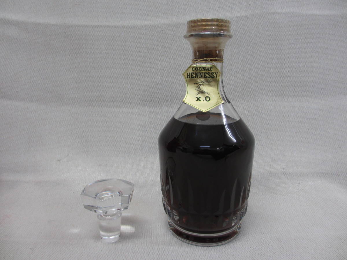 S-67 古酒 未開栓☆ヘネシー XO カラフェ バカラボトル☆替栓付 巾着