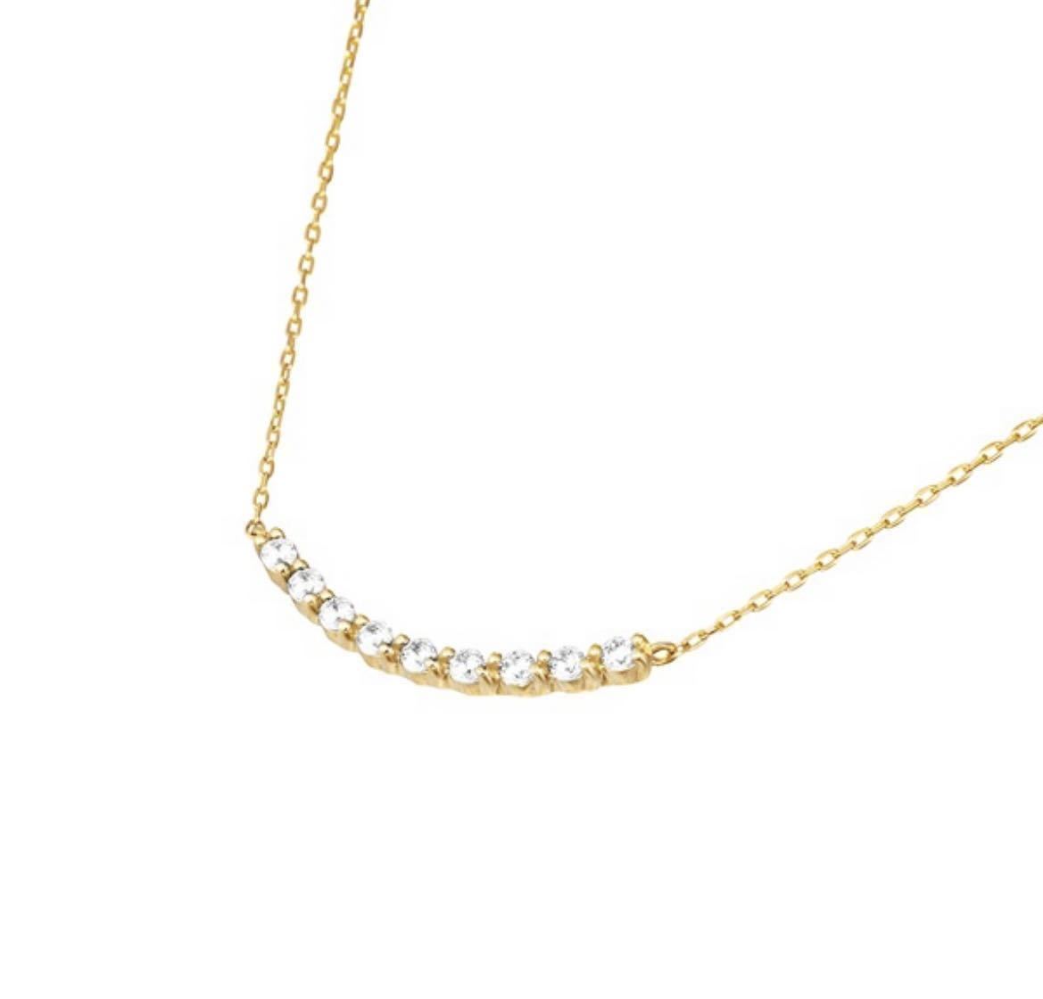 K18ゴールド ダイヤモンド 計0.3ct ネックレス【K18YGゴールド】