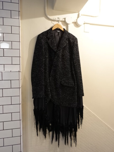 コムデギャルソン　オム　プリュス　PLUS 21AW 2021AW ねじれ　コート　未使用　ロング　ジャケット　フリンジ　PH-J040