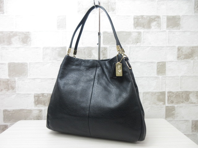 極美品(新品同様)■コーチ COACH■フィービー■トートバッグ ショルダーバッグ バッグ レザー ブラック ch7339