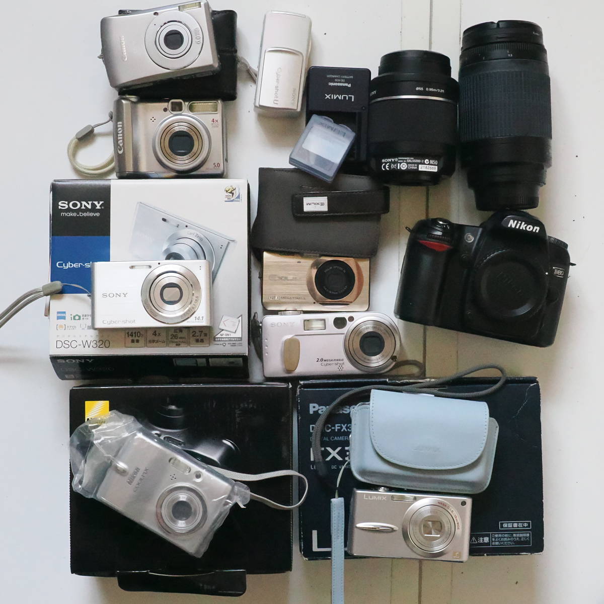 【ジャンク】Canon SONY デジカメ2台セット Canon カメラ、光学機器 デジタルカメラ SONY デジカメ ニコン CANON