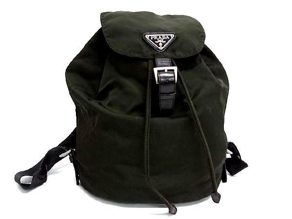 1円 PRADA プラダ テスートナイロン 巾着型 リュックサック バック 