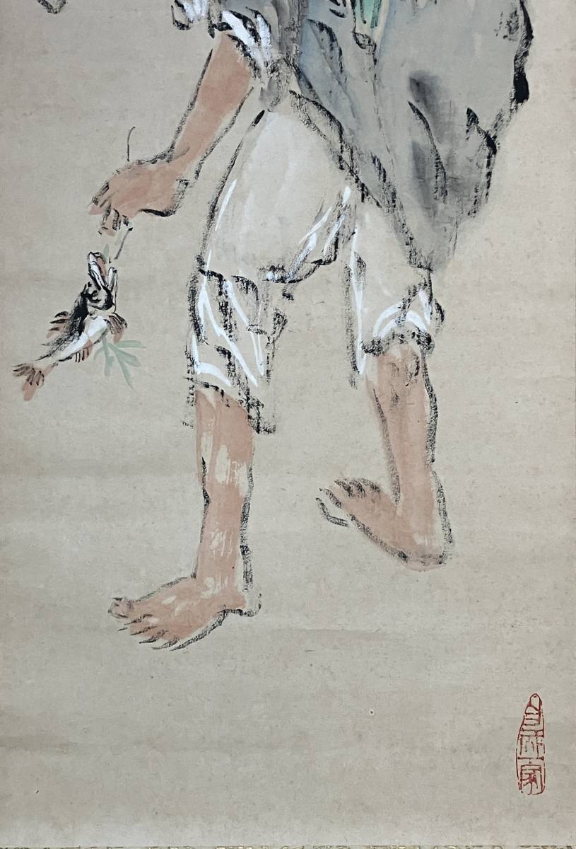 真作若狭物外⁄唐美人春秋図⁄美人画⁄掛軸⁄名家伝来⁄AD-657 真作史芳
