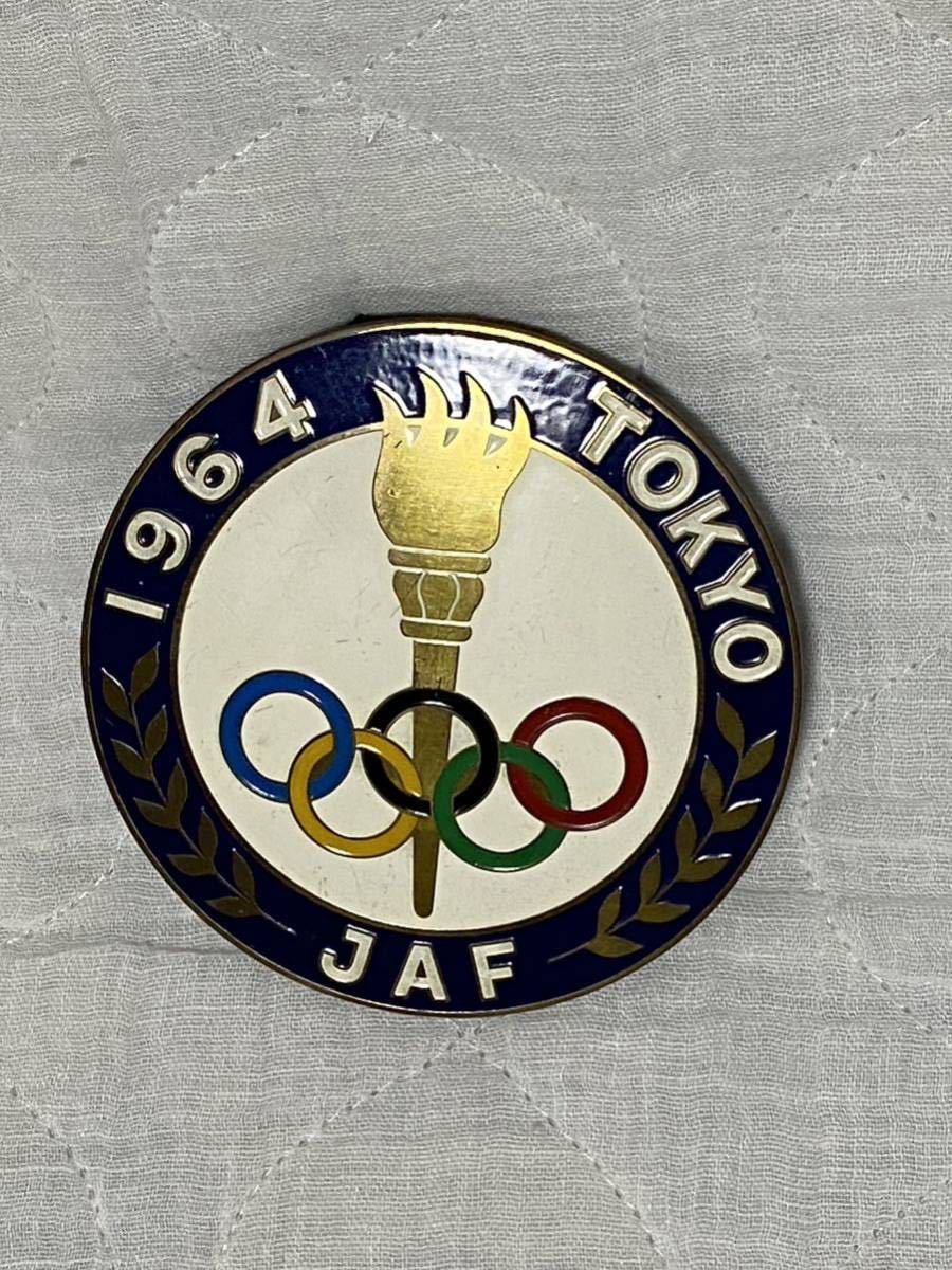 東京オリンピック カーバッジ グリルバッジ JAF 当時物 昭和レトロ 