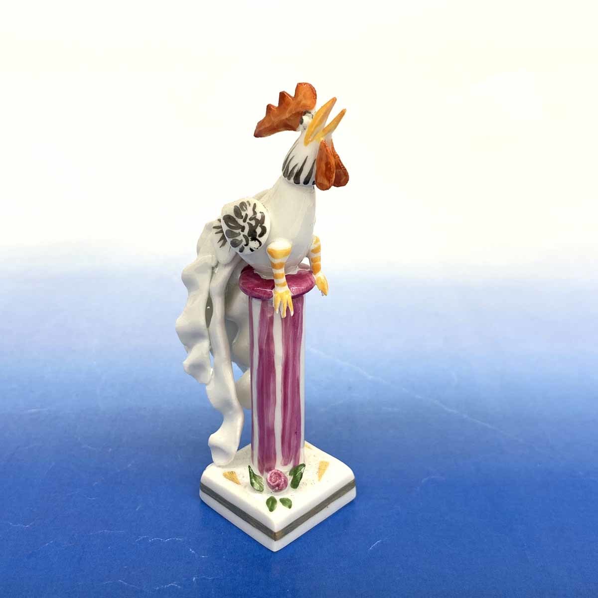 ◆Meissen マイセン 干支シリーズ フィギュリン トリ◆箱無し 陶器 ペーター・シュトラング 鳥 置物 インテリア 手びねり
