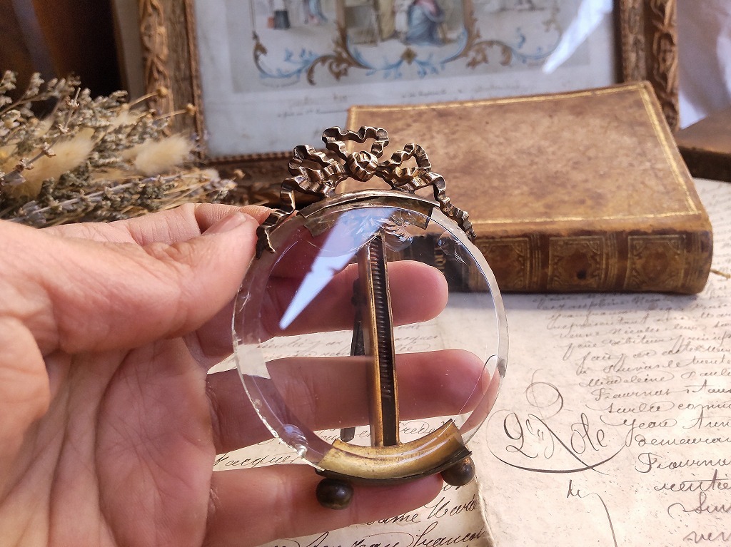 フランスアンティーク クリスタルビーズ シャンデリア 小さな照明 天井