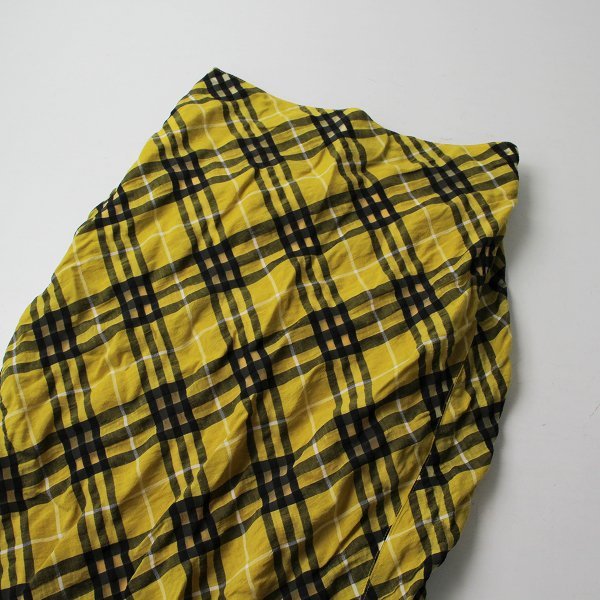 2022AW Oriens JOURNAL STANDARD オリエンス ジャーナルスタンダード バイアスチェックスリットスカート M/イエロー-.【2400013204095】