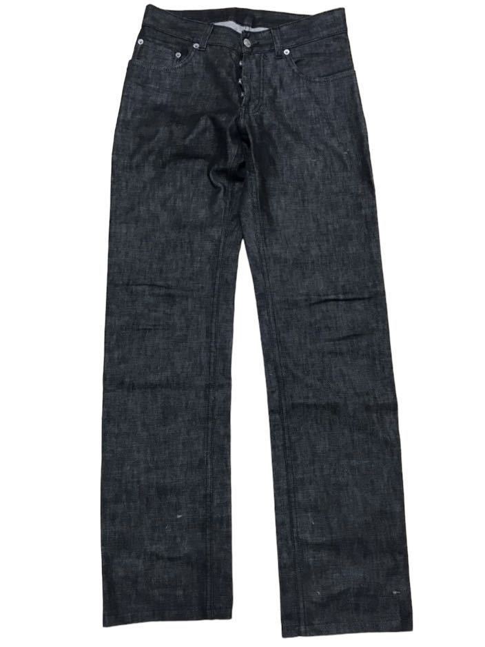 本人期 00s helmut lang treated raw denim jeans ブラックデニム ヘルムートラング ローデニム archive アーカイブ