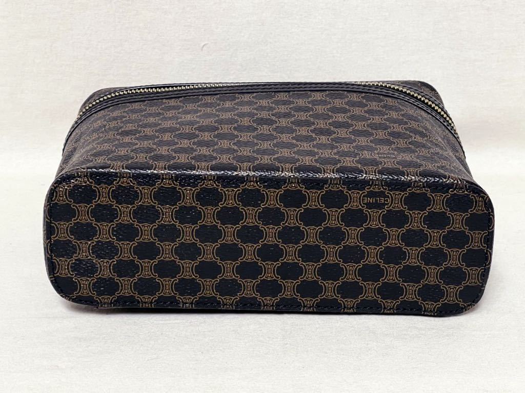 セリーヌ 【美品】CELINE セリーヌ ブラック マカダム バニティ コスメ  