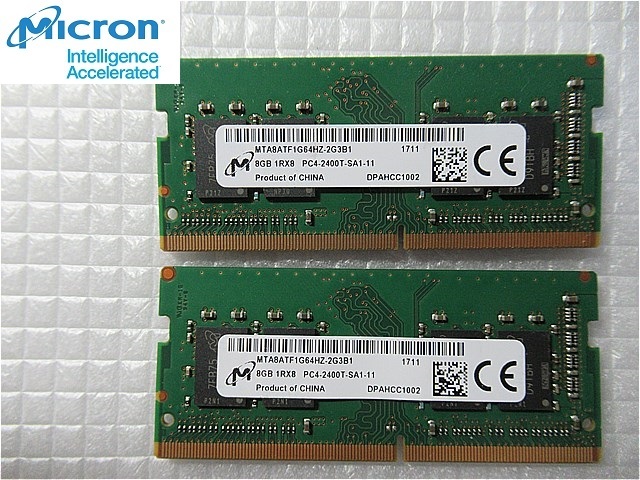 【春のセール。ノート向けメモリ】Micron PC4-2400T-SA1-11 8GB×2枚 計16GB