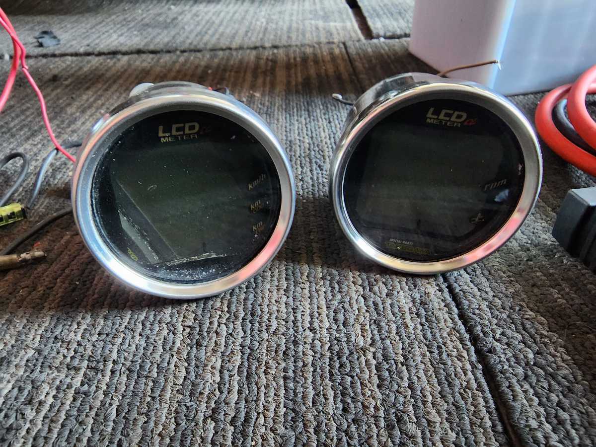LCD α　武川　スピードメーター　タコメーター　デジタルメーター　モンキー　エイプ