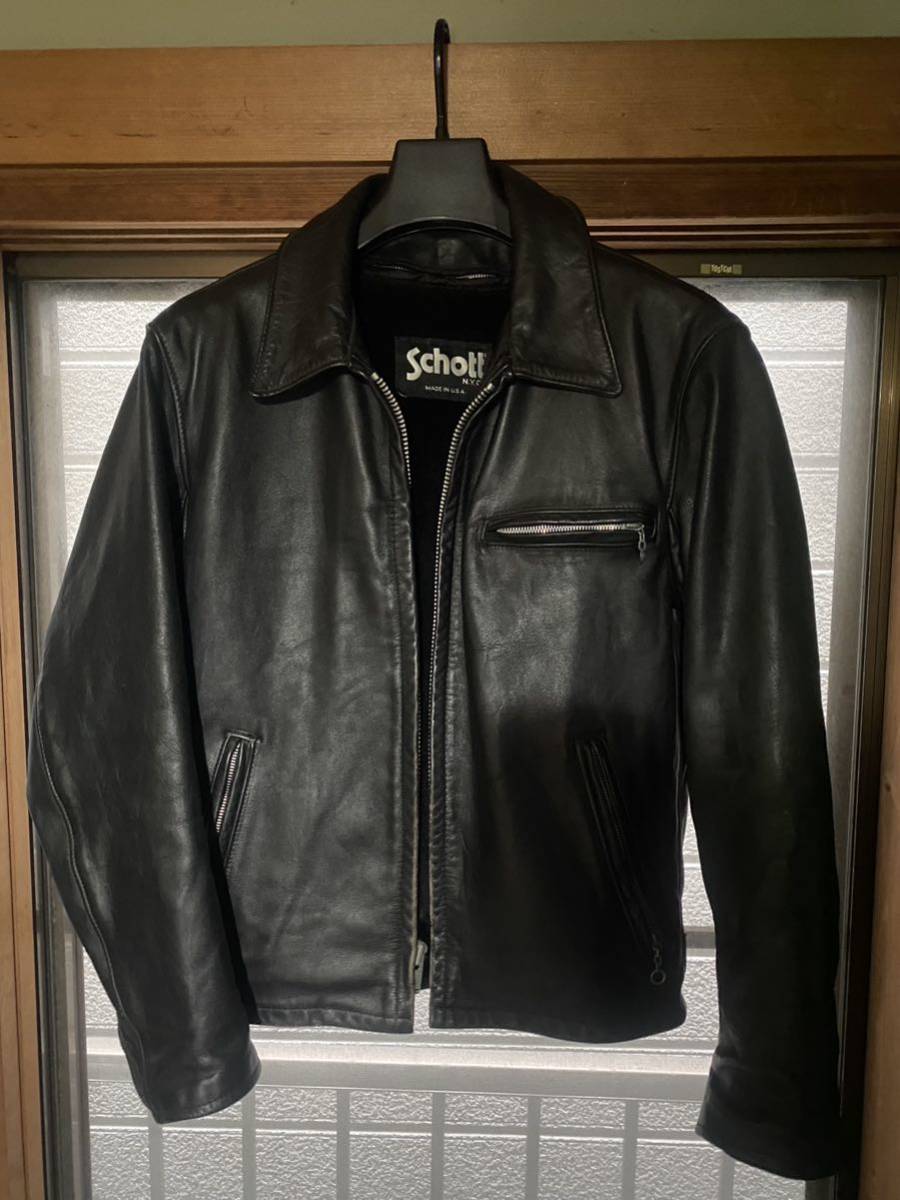 [最終値下げ]Schott シングルライダース レザージャケット ハーレー サイズ38