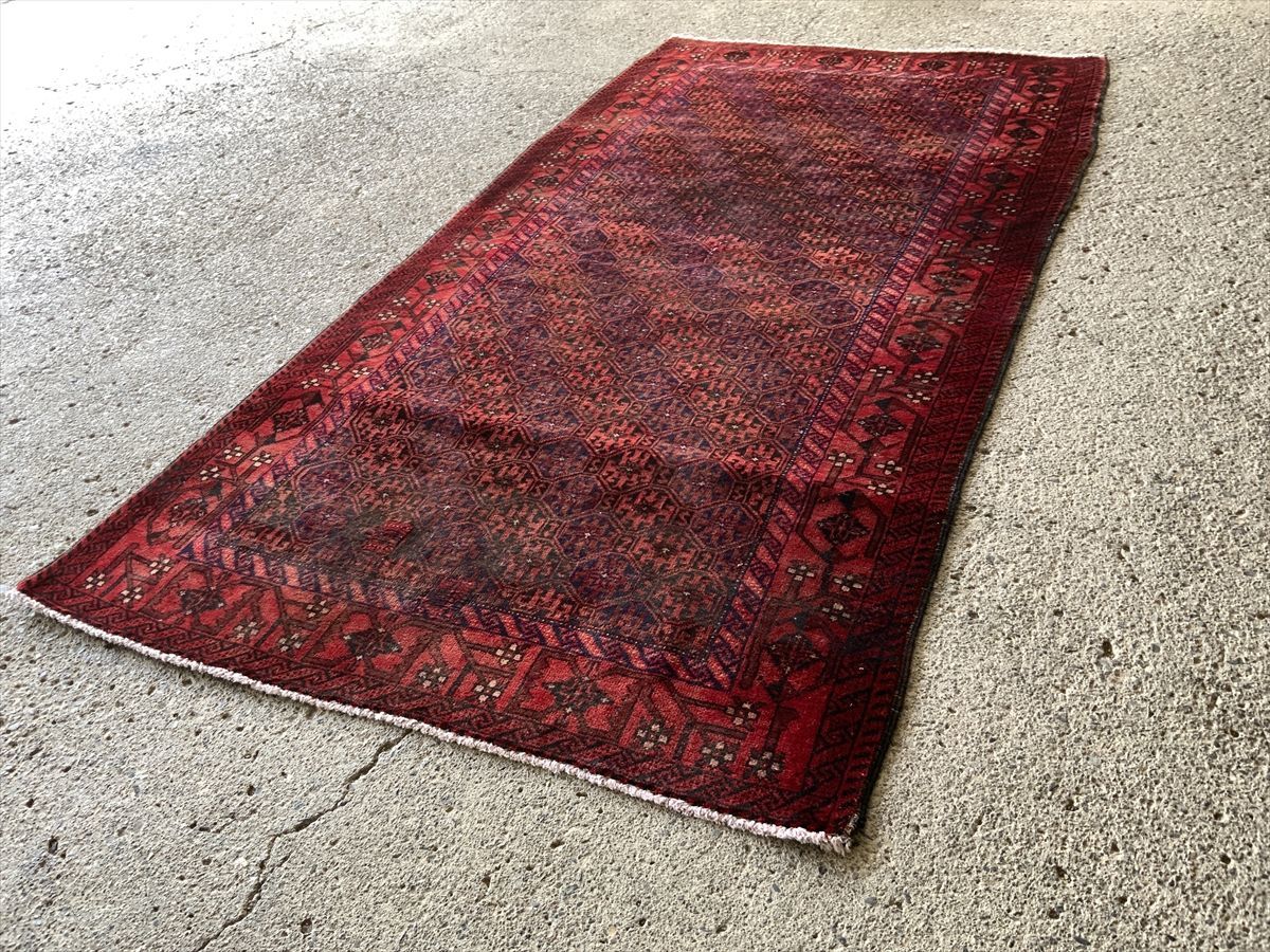 ★職人技★ザーヘダーン産200×105cm ペルシャ絨毯 絨毯 ラグ アンティーク家具 トライバル リビング カーペット 02AOBRL230201010D