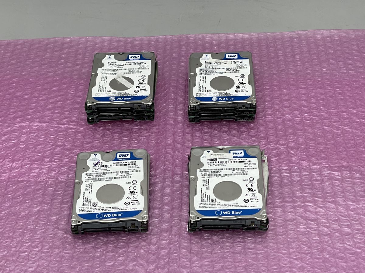 ★1円スタート★その他 まとめ売 WD製HDD - WD BLUE WD50000LPVX-08V0T (10個) 2.5 ノート用★動作確認済★現状引渡★