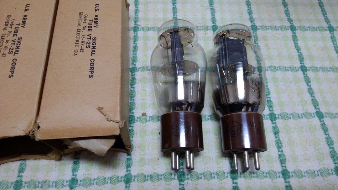 真空管　GE(USA) VT-25 ２本 VT-25 RCA GE RCA 【公式通販】