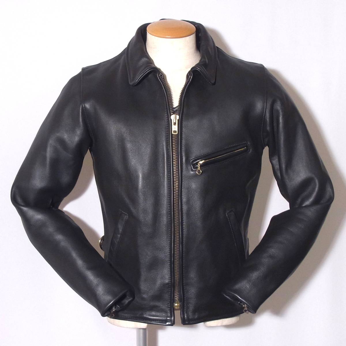 極美品！VANSON 襟付きシングルライダース ENF VANSON バンソン ENF 美