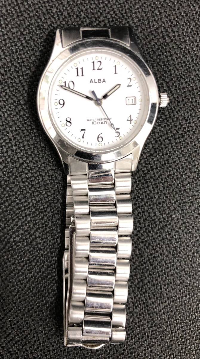1円 スタート SEIKO&frasl;セイコー 7N32-K004 ALBA アルバ 腕時計 クォーツ