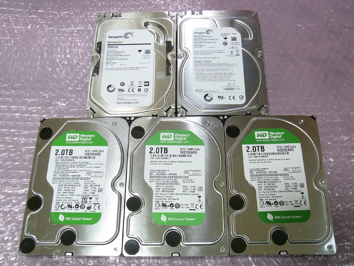 正常判定WD Green 内蔵型HDD 2TB WD20EURX 正常判定品☆Western Digital☆