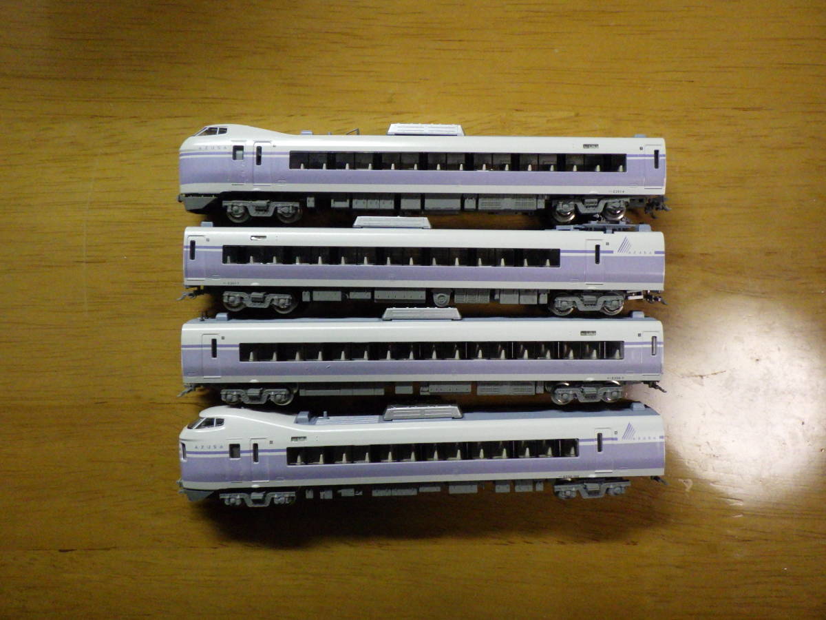 E351系スーパーあずさ　KATO。 ジャンク No.8 KATO E351系 スーパーあずさ 4両 増結 国鉄 JR E257系