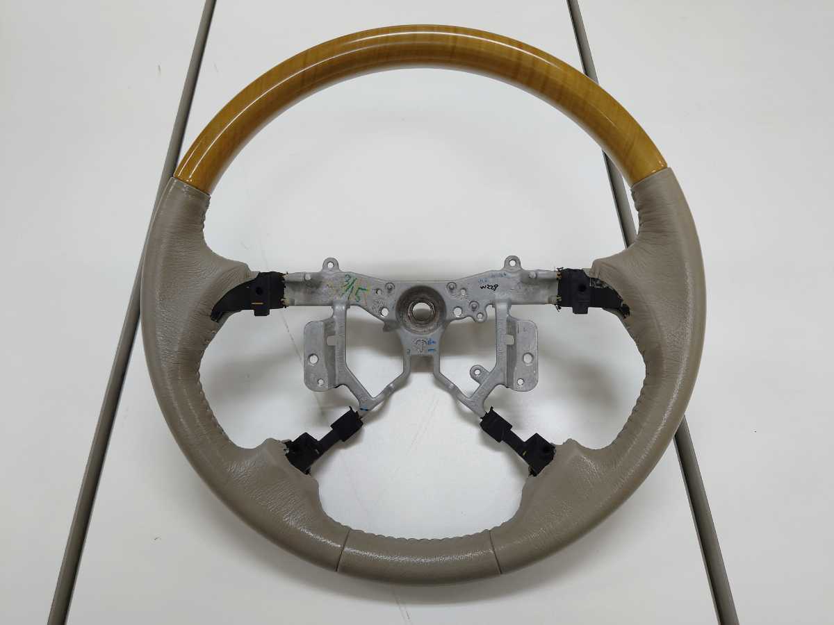 トヨタ エスティマ 50系 純正ステアリング 黄木目 中古美品