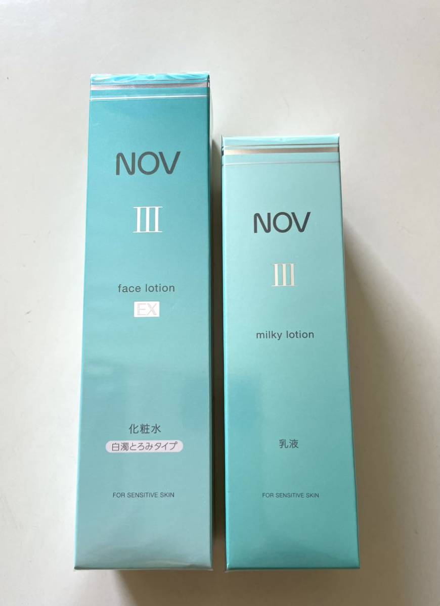 ノブ フェイスローション III Ⅲ NOV | EX ノブⅢ &frasl; (白濁とろみタイプ 120mL R」「ノブ ミルキー 試してみたNOV スキンミルクD EX(旧)の公式商品情報｜美容