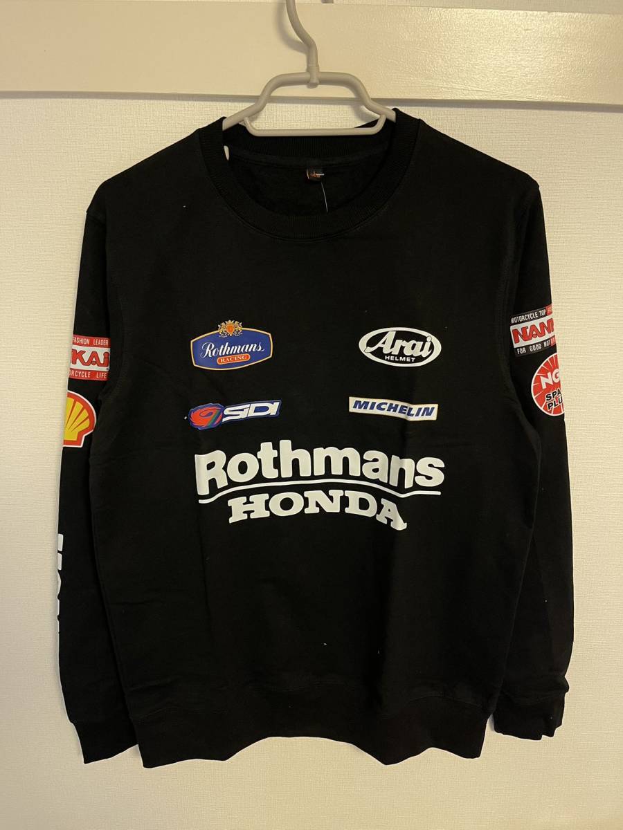 ★アウトレットセール★ 新品 L ロスマンズ Rothmans x honda HRC MotoGP スウェット バイクウエア 長袖 オートバイ レーシング アウトドア