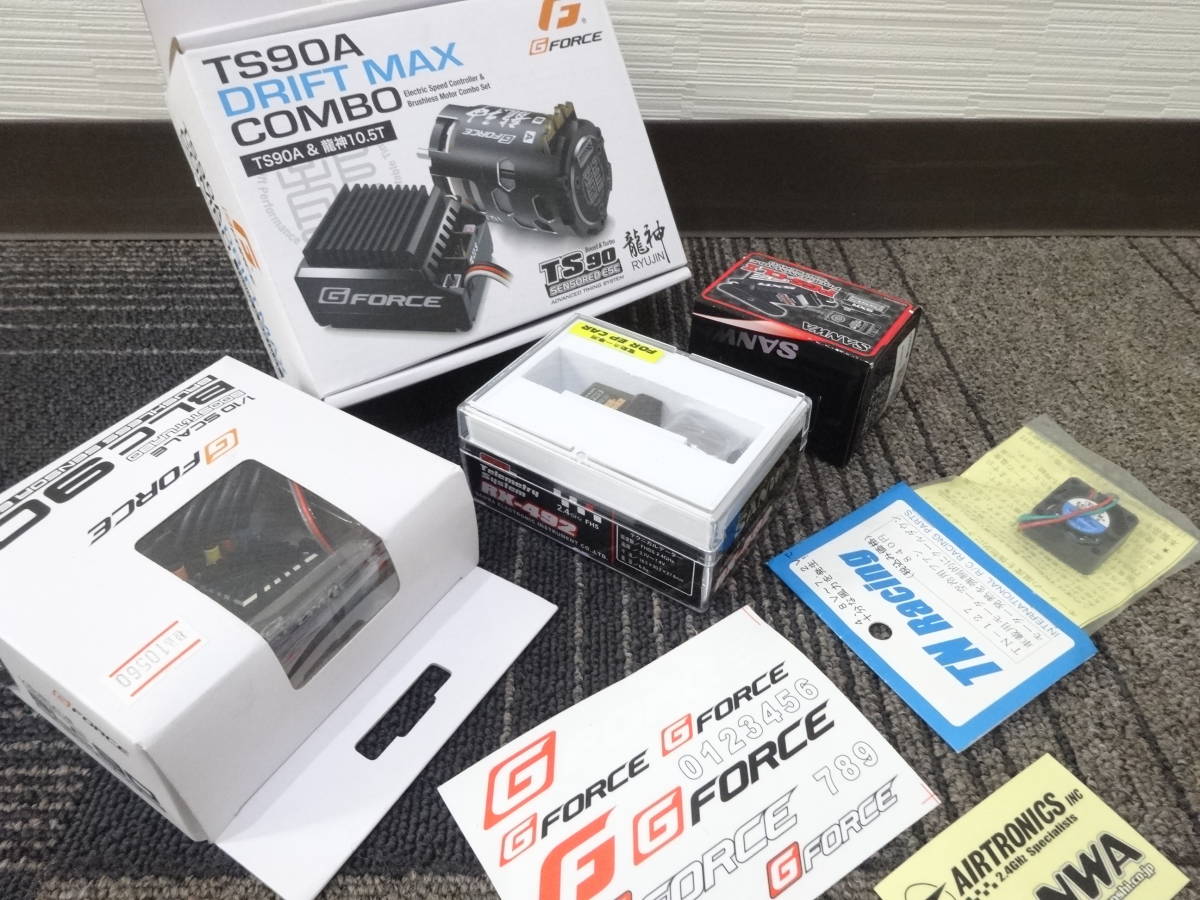 【必見】 G-FORCE 龍神 10.5T TS90 モーター ESC BLC90 RX-492 受信機 TN-127 PGS-CLⅡ サーボ 電動RC ラジコン 駆動パーツ 未使用 5点