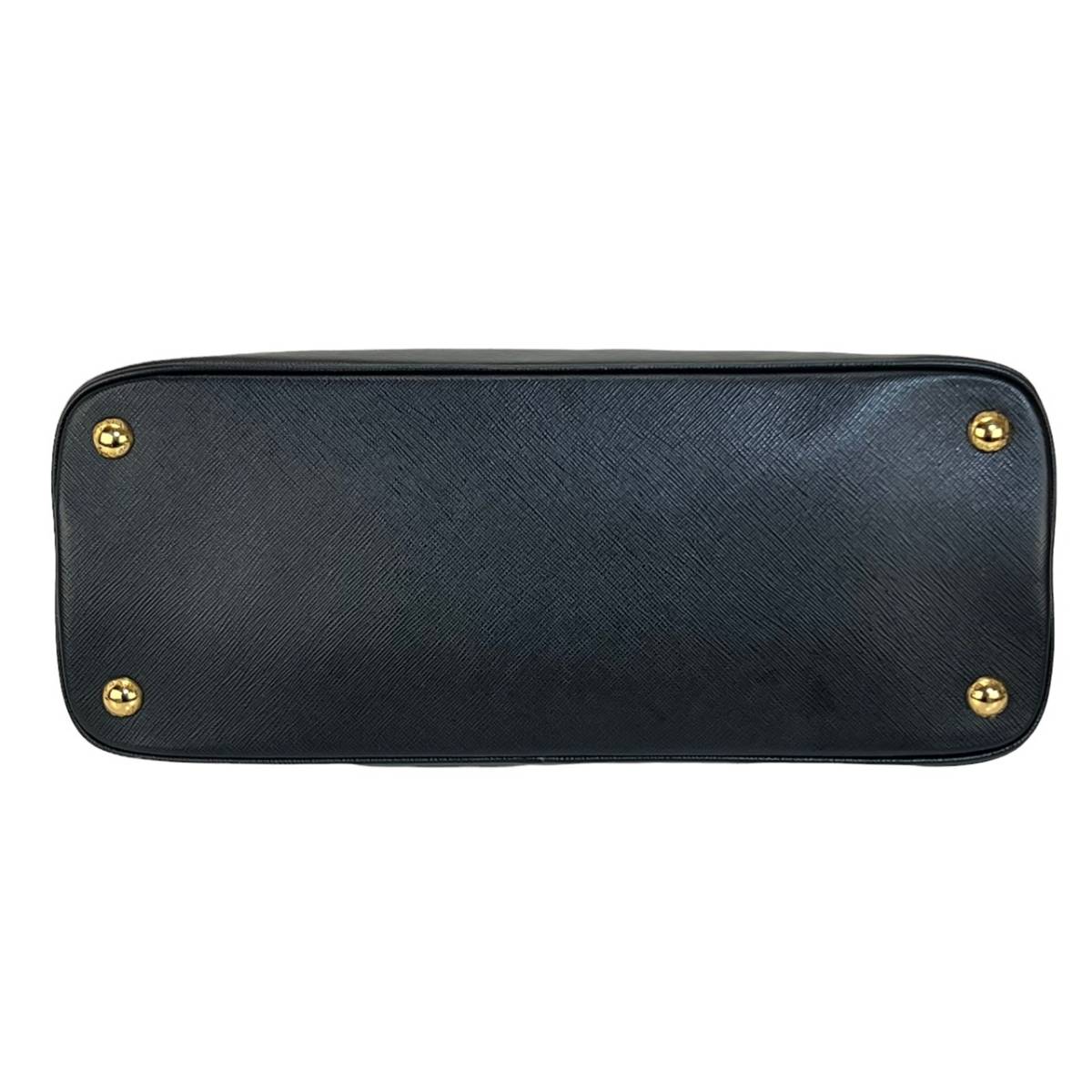☆美品☆ PRADA プラダ ハンドバッグ サフィアーノレザー エンボス オールレザー 黒 ブラック 三角タグ フォーマル 鑑定済み 正規品 サフィアーノレザー プラダ PRADA 国内発 関税込 トート