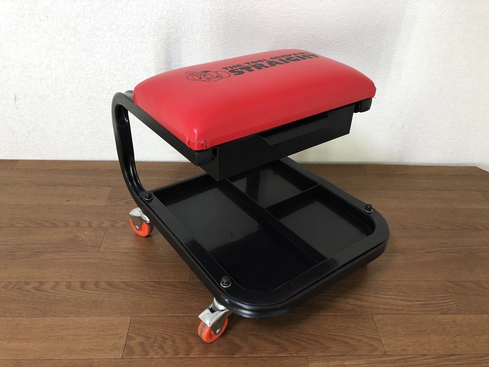シートクリーパー(作業用チェア)THE TOOL COMPANY STRAIGHT美品 　工具入れ・自在キャアスター付きメンテナンス用品