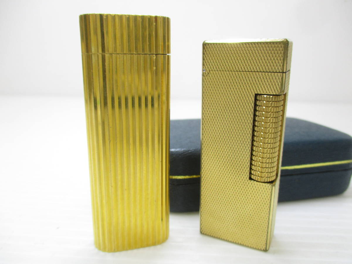 230213-004 Cartier カルティエ オーバル型 ガスライター/dunhill 