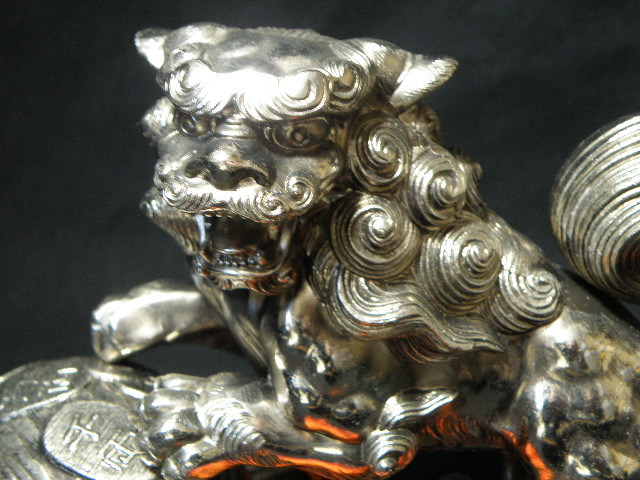 唐獅子 玉獅子 獅子 置物 魔除け 九谷焼 唐獅子 置物 魔除け 狛犬 玉