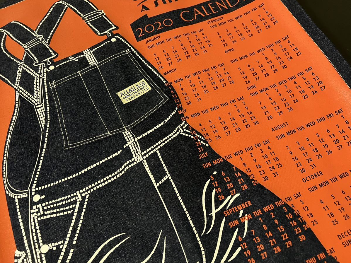 D*y様 atlast&co デニム製 2017年 壁掛けカレンダー アットラスト