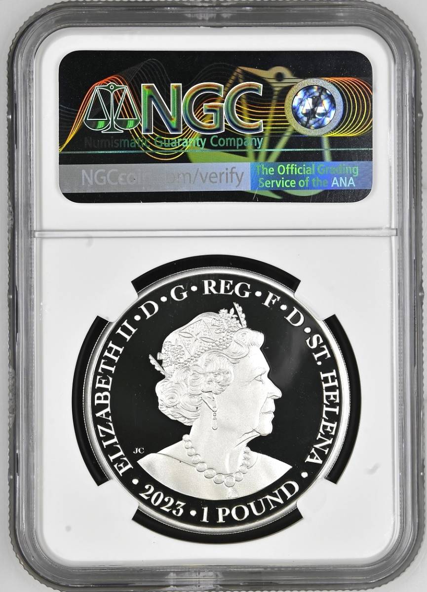 2021 セントヘレナ スリーグレイセス 復刻試鋳 £5 プルーフ銀貨②