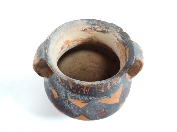 中国古玩/アンダーソン土器/彩陶双耳付壺 など/3点セット/彩文土器