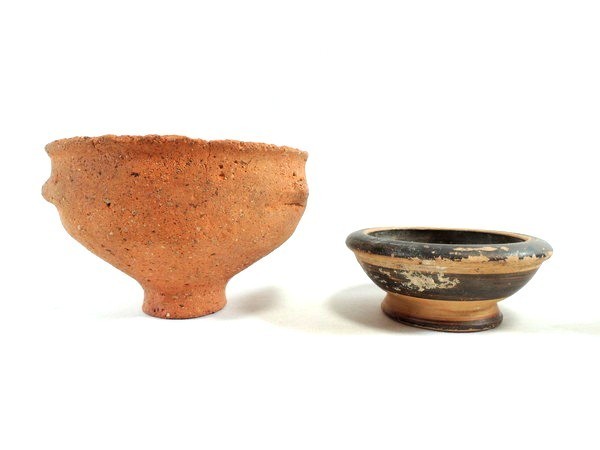 中国古玩/アンダーソン土器/彩陶双耳付壺 など/3点セット/彩文土器