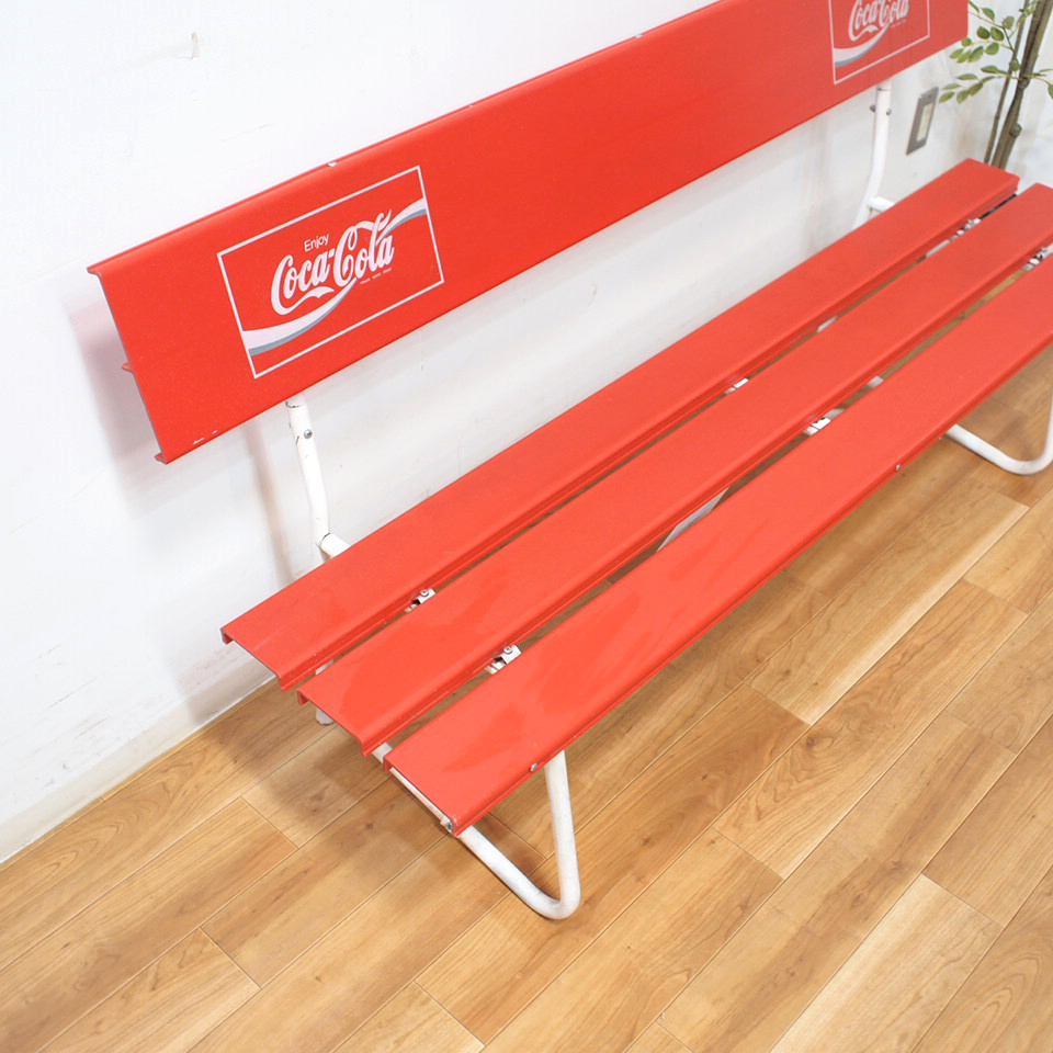 Coca-Cola コカコーラ ベンチ 赤 屋外 ガーデン 庭 店舗什器