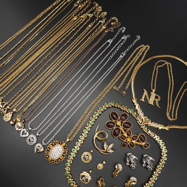 (NRM0203) 1円 NINA RICCI アクセサリー 総重量 約250g 大量セット ニナリッチ ペンダントネックレス イヤリング ブローチ 等 まとめて