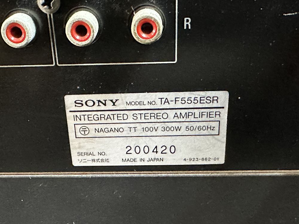 SONY プリメインアンプ : TA-F555ESR ソニー 家電 動作チェック済み