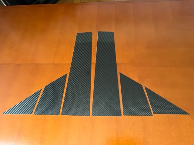 アバルト リアル カーボン ピラー パネル 用 6枚セット