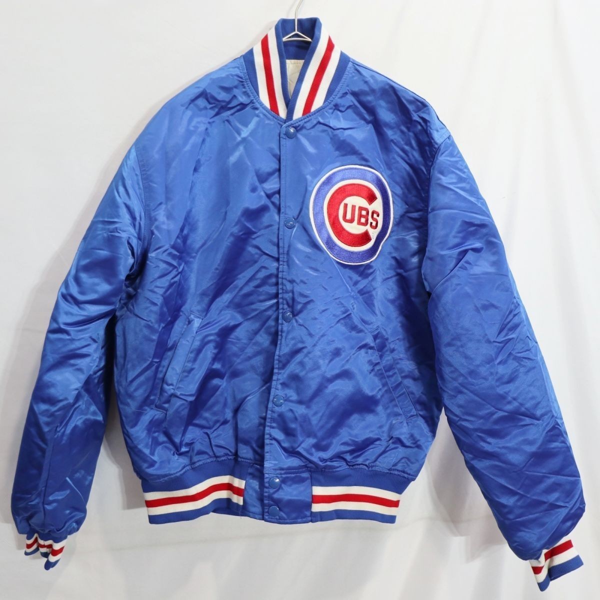 ■Diamond Starter スターター MLB シカゴ・カブス ナイロンジャケット プロチーム 野球 アウター スポーツ 青 ブルー (L) 中古 古着 M1427
