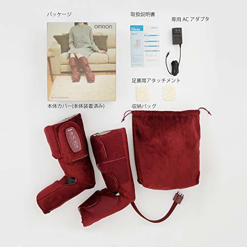 OMRON(オムロン) HM-260-WR エアマッサージャ ワインレッド　フットマッサージ　