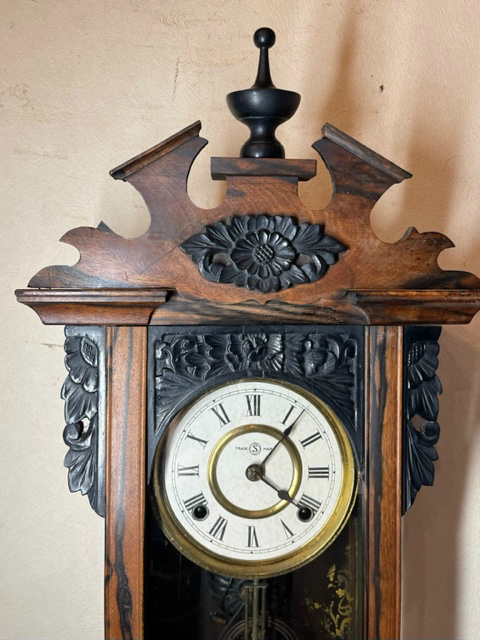 精工舎 黒柿 スリゲル 柱時計 古時計 置時計 アンティーク時計 レトロ