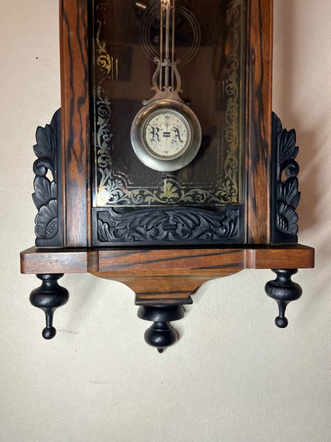 精工舎 黒柿 スリゲル 柱時計 古時計 置時計 アンティーク時計 レトロ