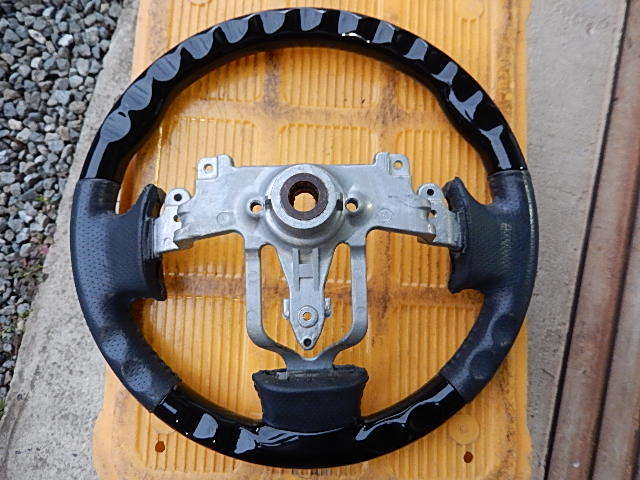 ★　マツダ　AZワゴン ＭＪ２１Ｓ　ステアリング　ピアノブラック　中古品　★_3