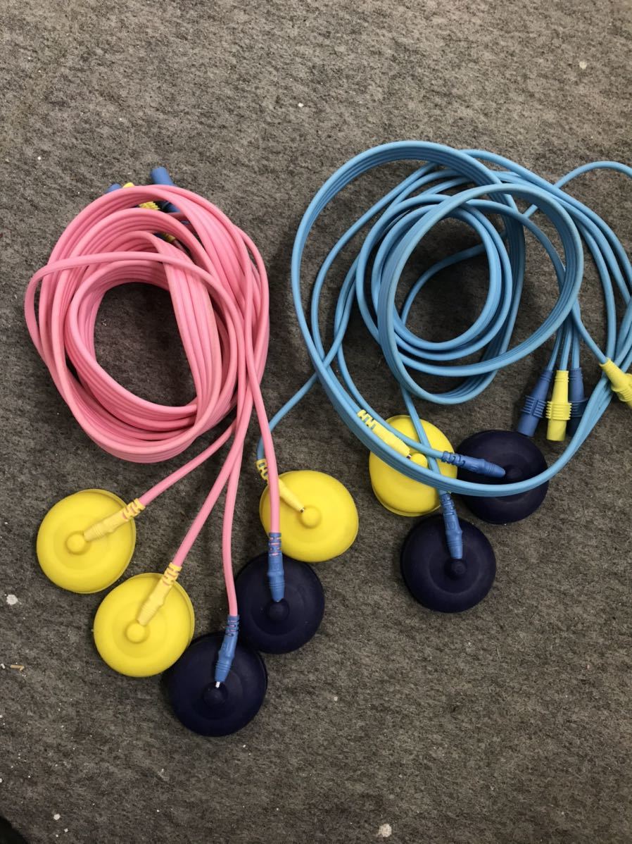 ◉ミナト医科学 各種カイネ用 吸引導子特注コード 最長約8m×6本セット 中古品 中古良好品】小型吸引導子 ミナト医科学（スーパーカイネSK-8用）2本