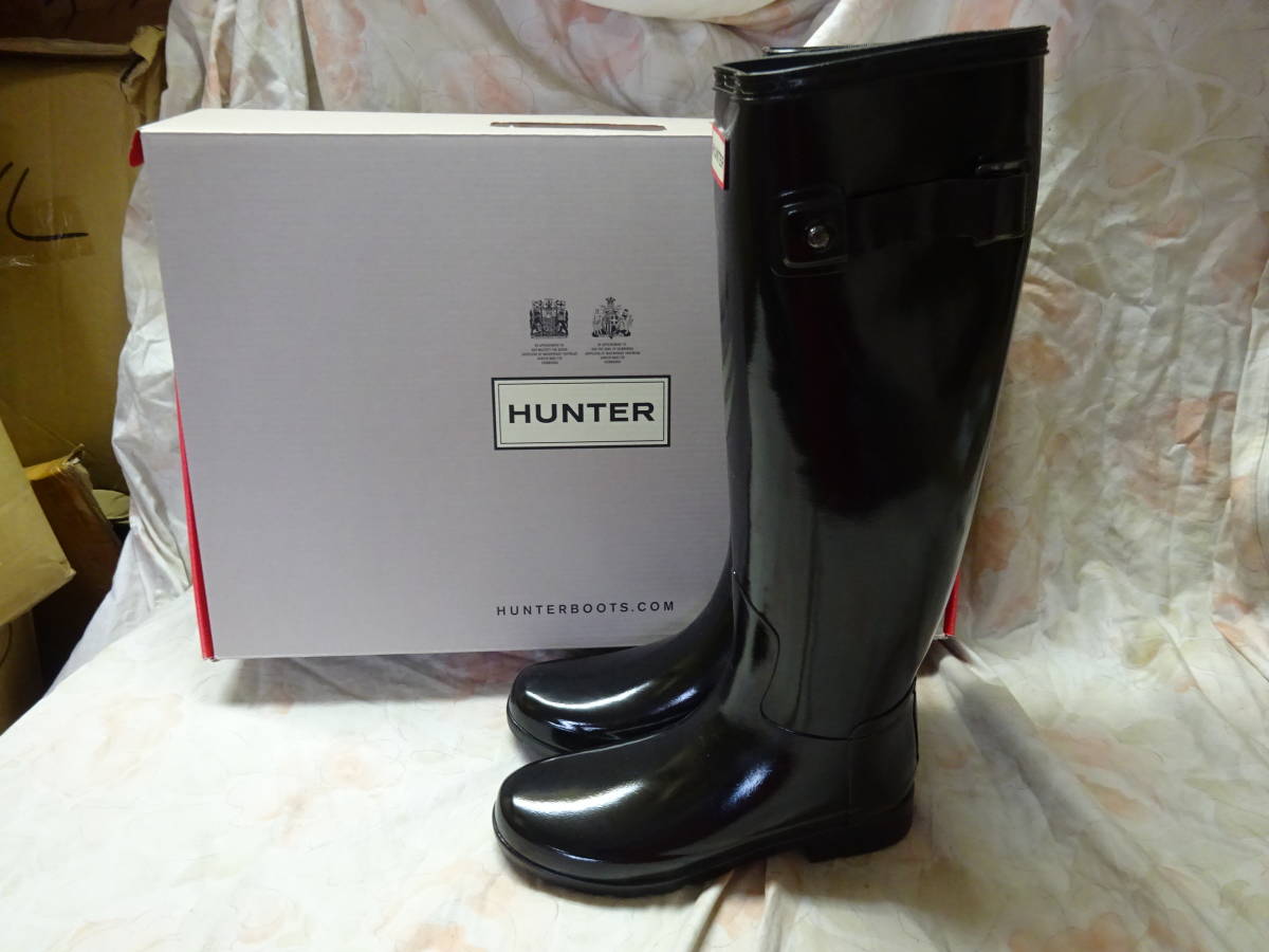 ★新品　HUNTER ハンター　レインブーツ BK　22 cm　HA9