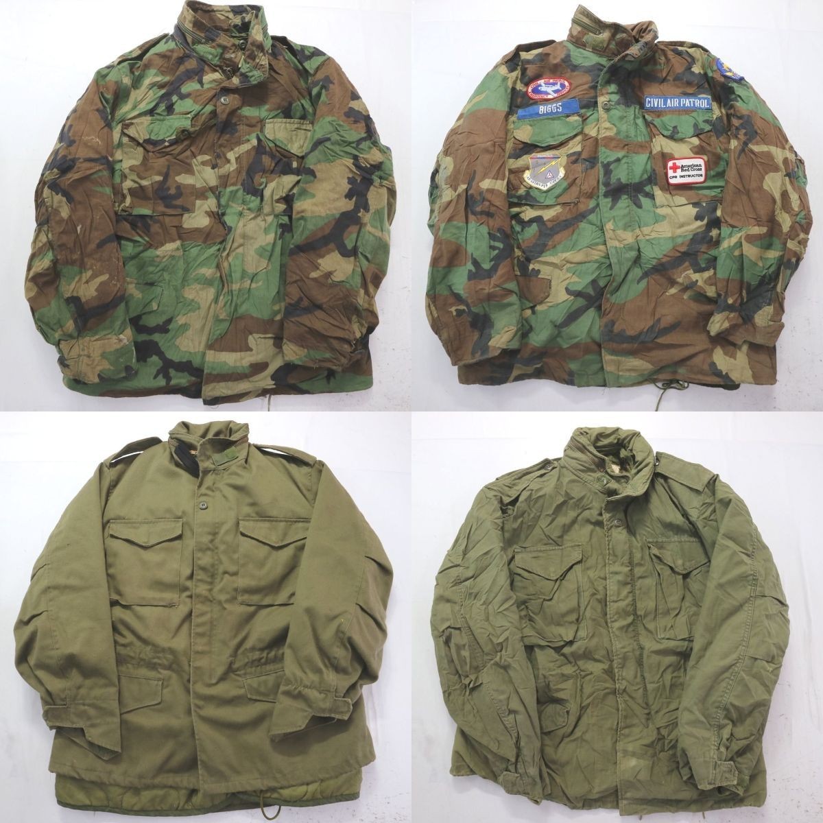 ◎米軍実物 M-65 フィールドジャケット set 3rd ライナー付き 他 (メンズM) 4枚セット まとめ売り 古着卸 1円スタート 最落なし ML9878