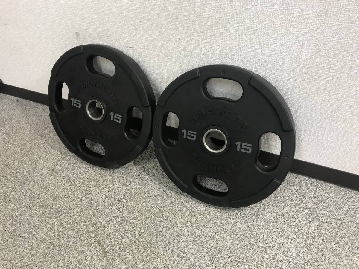 WFG バーベルプレート 10Kg×2/15kg×2 計50Kg ダンベルシャフト 